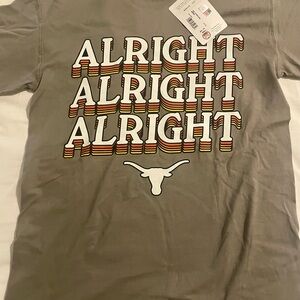 NWT Alright Alright Alright Gray Texas Longhorns T-Shirt Size Small